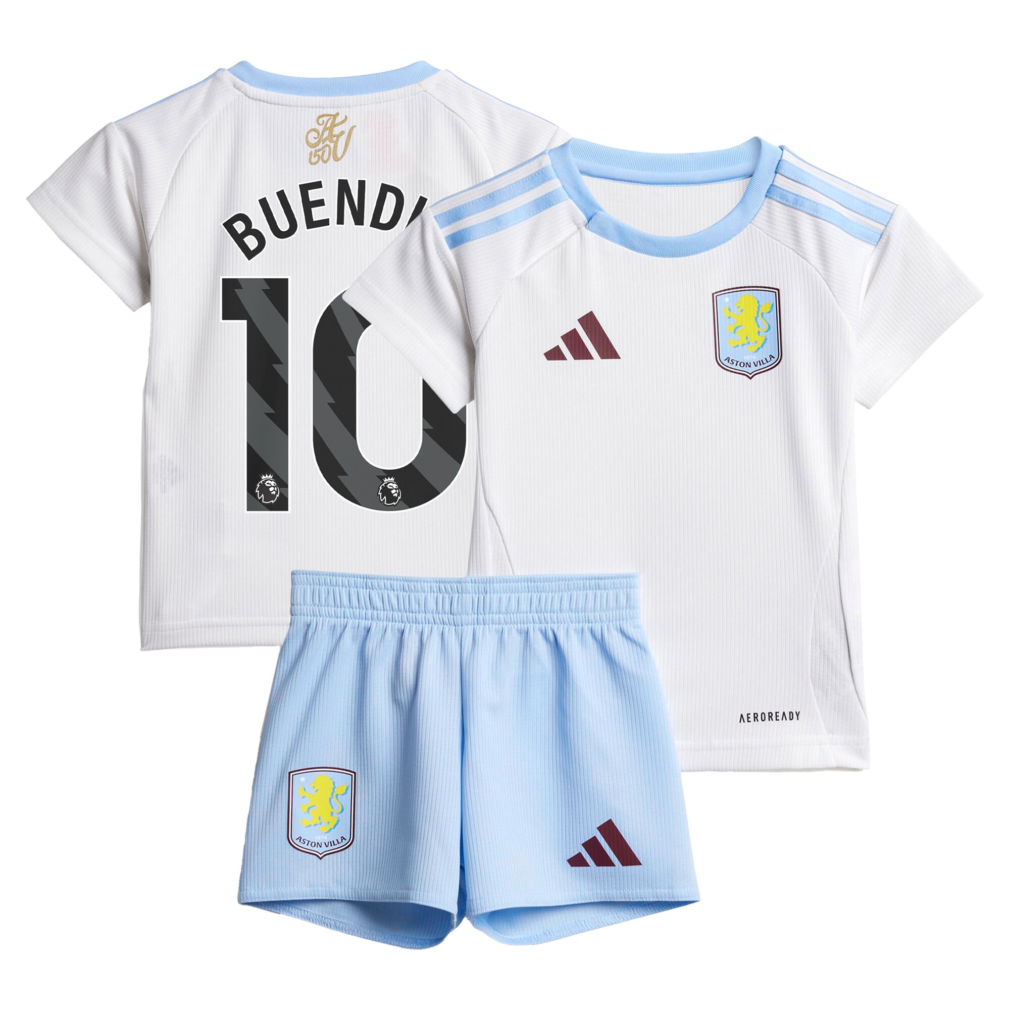 Explore the aston villa adidas away baby kit 2024-25 with buendia 10 printing Collection of Aston Villa jerseys. Authentic, high-quality football shirts for every supporter, available worldwide.
