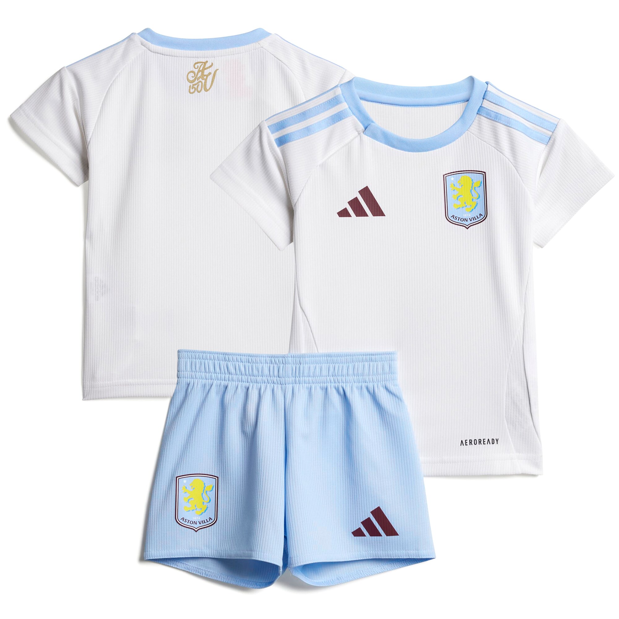 Explore the aston villa adidas away baby kit 2024-25 with custom printing Collection of Aston Villa jerseys. Authentic, high-quality football shirts for every supporter, available worldwide.