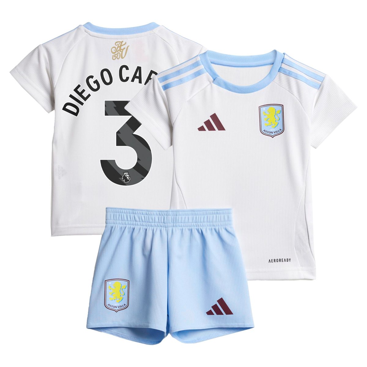Explore the aston villa adidas away baby kit 2024-25 with diego carlos 3 printing Collection of Aston Villa jerseys. Authentic, high-quality football shirts for every supporter, available worldwide.