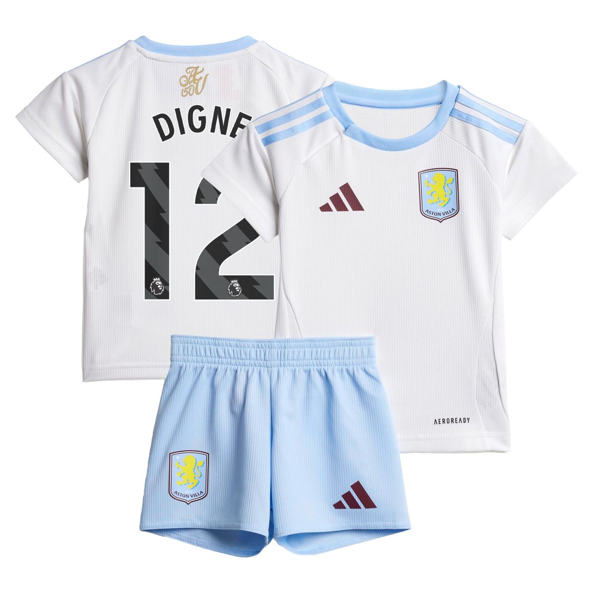 Explore the aston villa adidas away baby kit 2024-25 with digne 12 printing Collection of Aston Villa jerseys. Authentic, high-quality football shirts for every supporter, available worldwide.