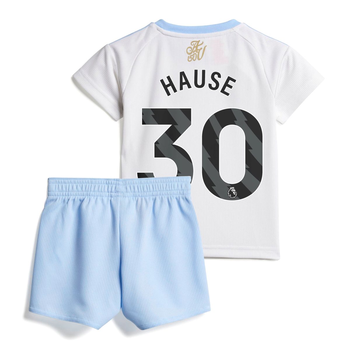 Explore the aston villa adidas away baby kit 2024-25 with hause 30 printing Collection of Aston Villa jerseys. Authentic, high-quality football shirts for every supporter, available worldwide.