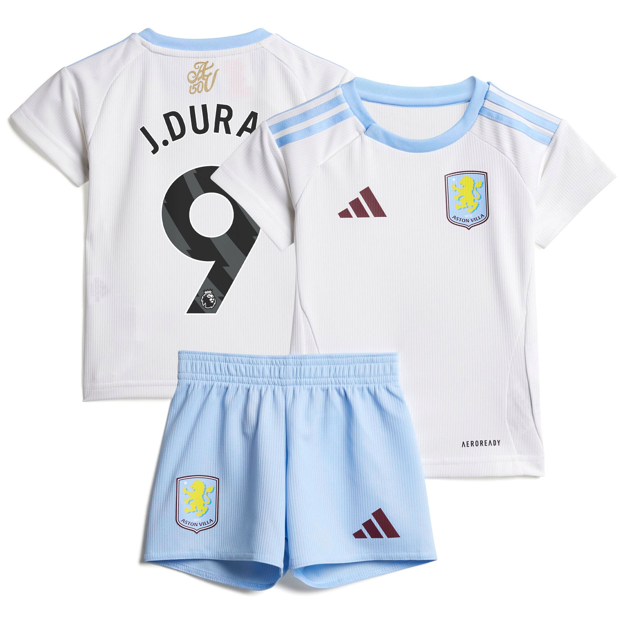 Explore the aston villa adidas away baby kit 2024-25 with j.duran 9 printing Collection of Aston Villa jerseys. Authentic, high-quality football shirts for every supporter, available worldwide.