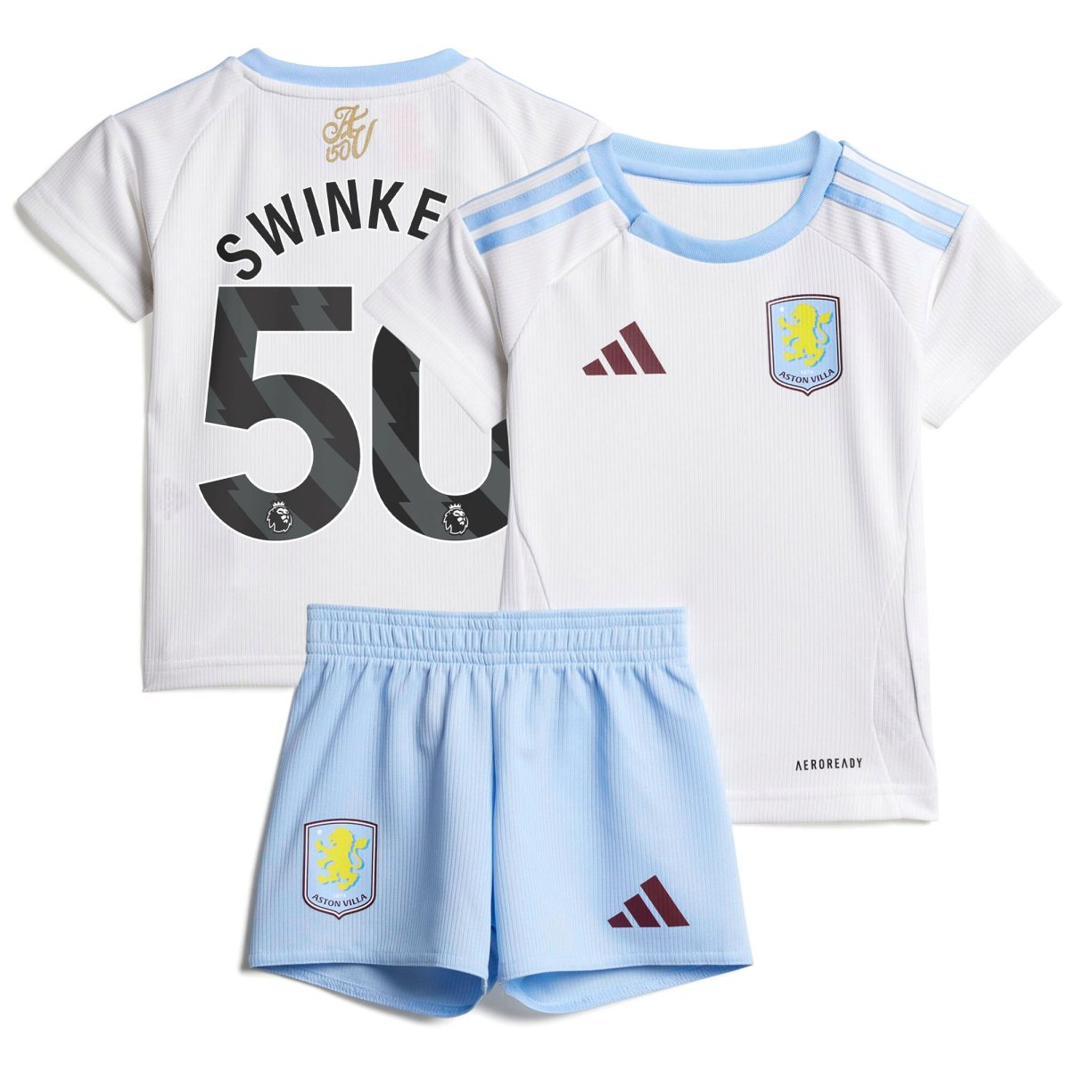 Explore the aston villa adidas away baby kit 2024-25 with swinkels 50 printing Collection of Aston Villa jerseys. Authentic, high-quality football shirts for every supporter, available worldwide.
