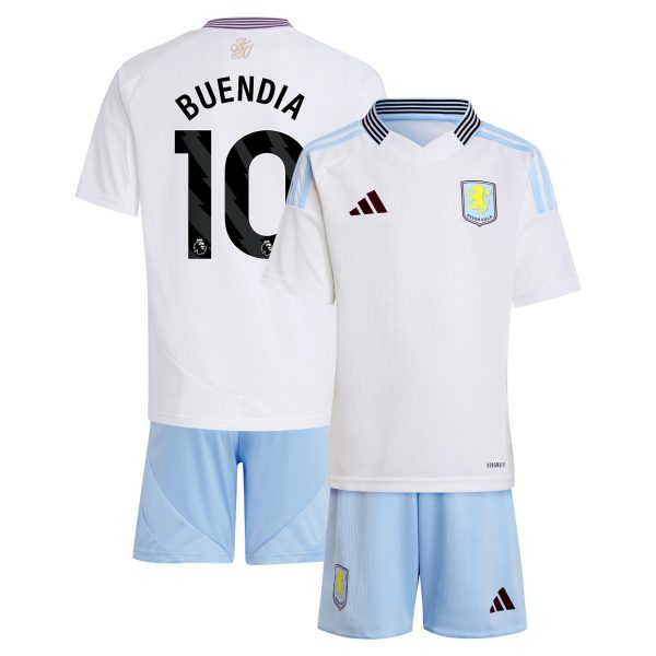 Explore the aston villa adidas away mini kit 2024-25 with buendia 10 printing Collection of Aston Villa jerseys. Authentic, high-quality football shirts for every supporter, available worldwide.