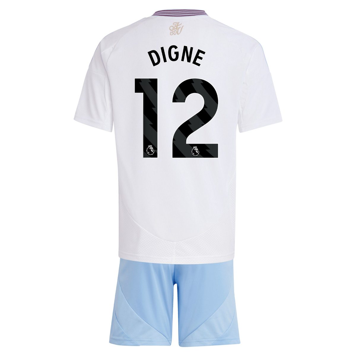 Explore the aston villa adidas away mini kit 2024-25 with digne 12 printing Collection of Aston Villa jerseys. Authentic, high-quality football shirts for every supporter, available worldwide.