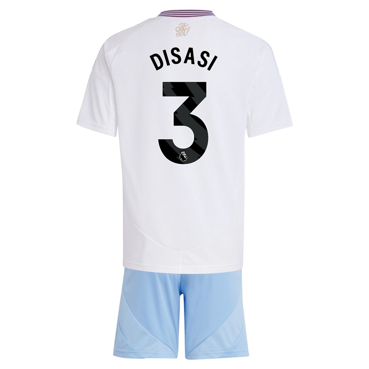 Explore the aston villa adidas away mini kit 2024-25 with disasi 3 printing Collection of Aston Villa jerseys. Authentic, high-quality football shirts for every supporter, available worldwide.