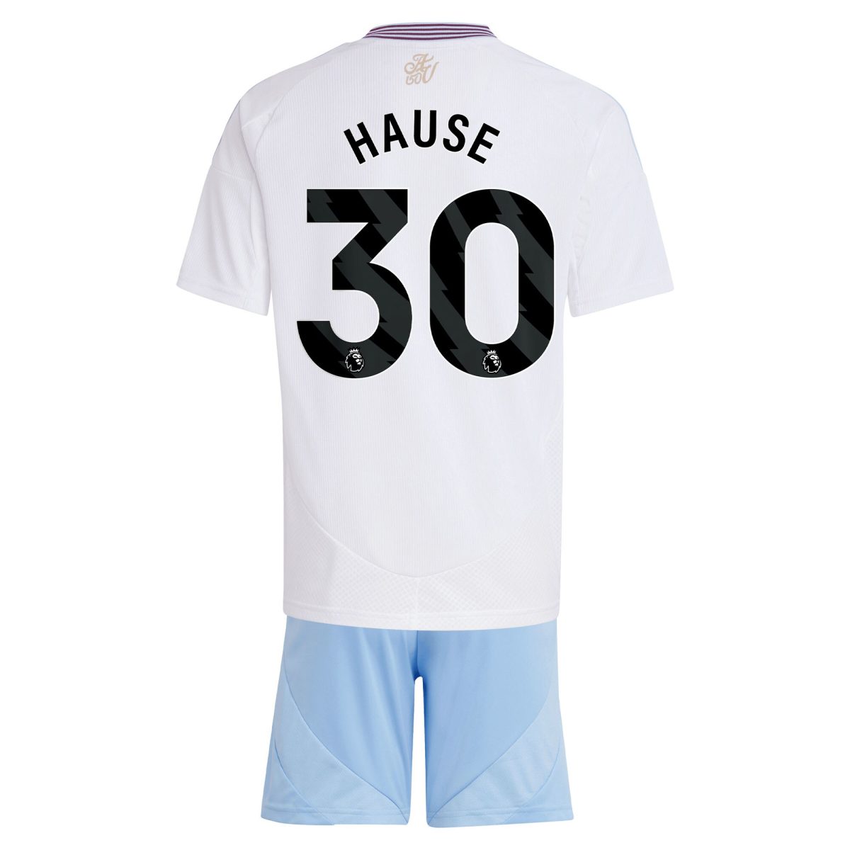 Explore the aston villa adidas away mini kit 2024-25 with hause 30 printing Collection of Aston Villa jerseys. Authentic, high-quality football shirts for every supporter, available worldwide.