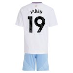 Explore the aston villa adidas away mini kit 2024-25 with jaden 19 printing Collection of Aston Villa jerseys. Authentic, high-quality football shirts for every supporter, available worldwide.