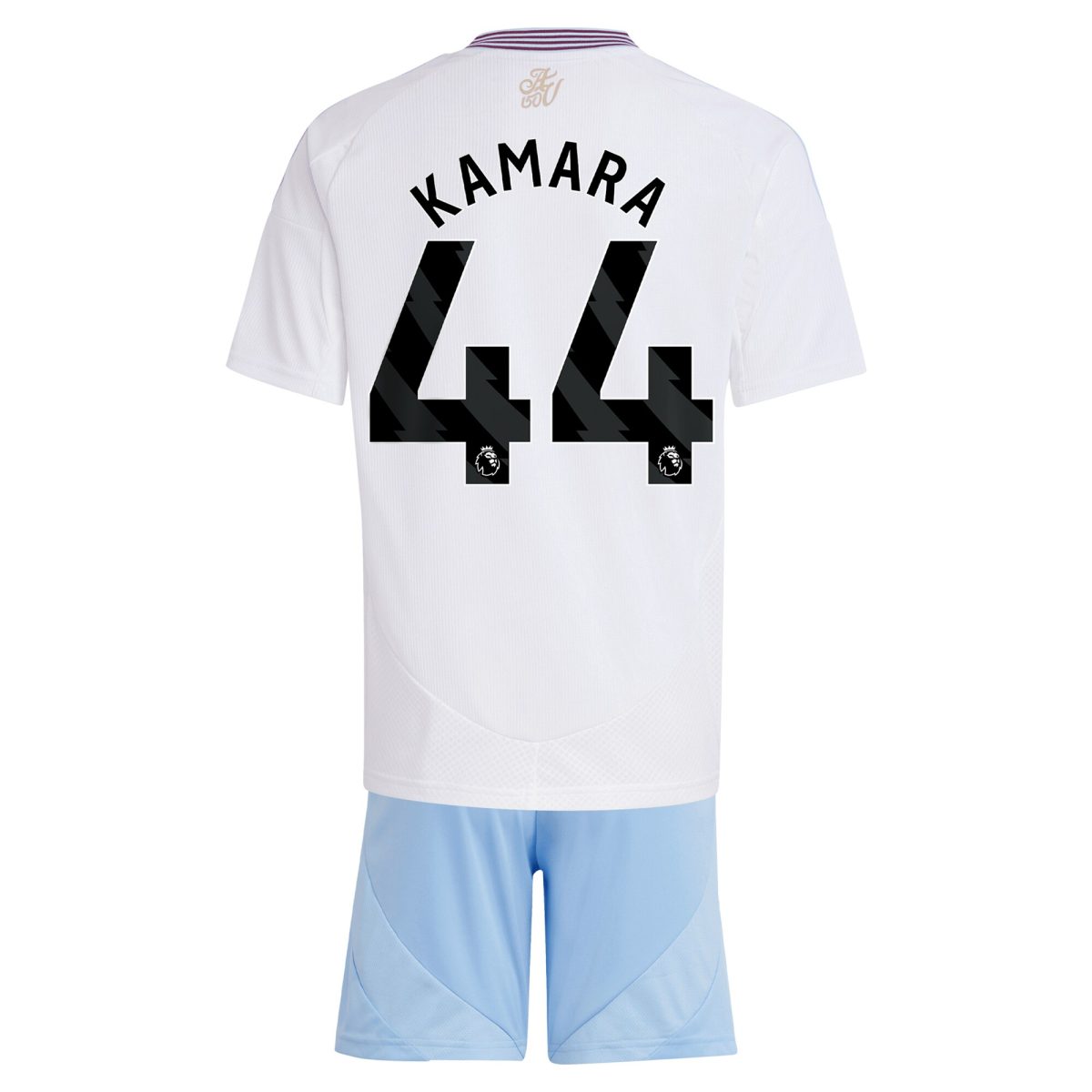 Explore the aston villa adidas away mini kit 2024-25 with kamara 44 printing Collection of Aston Villa jerseys. Authentic, high-quality football shirts for every supporter, available worldwide.