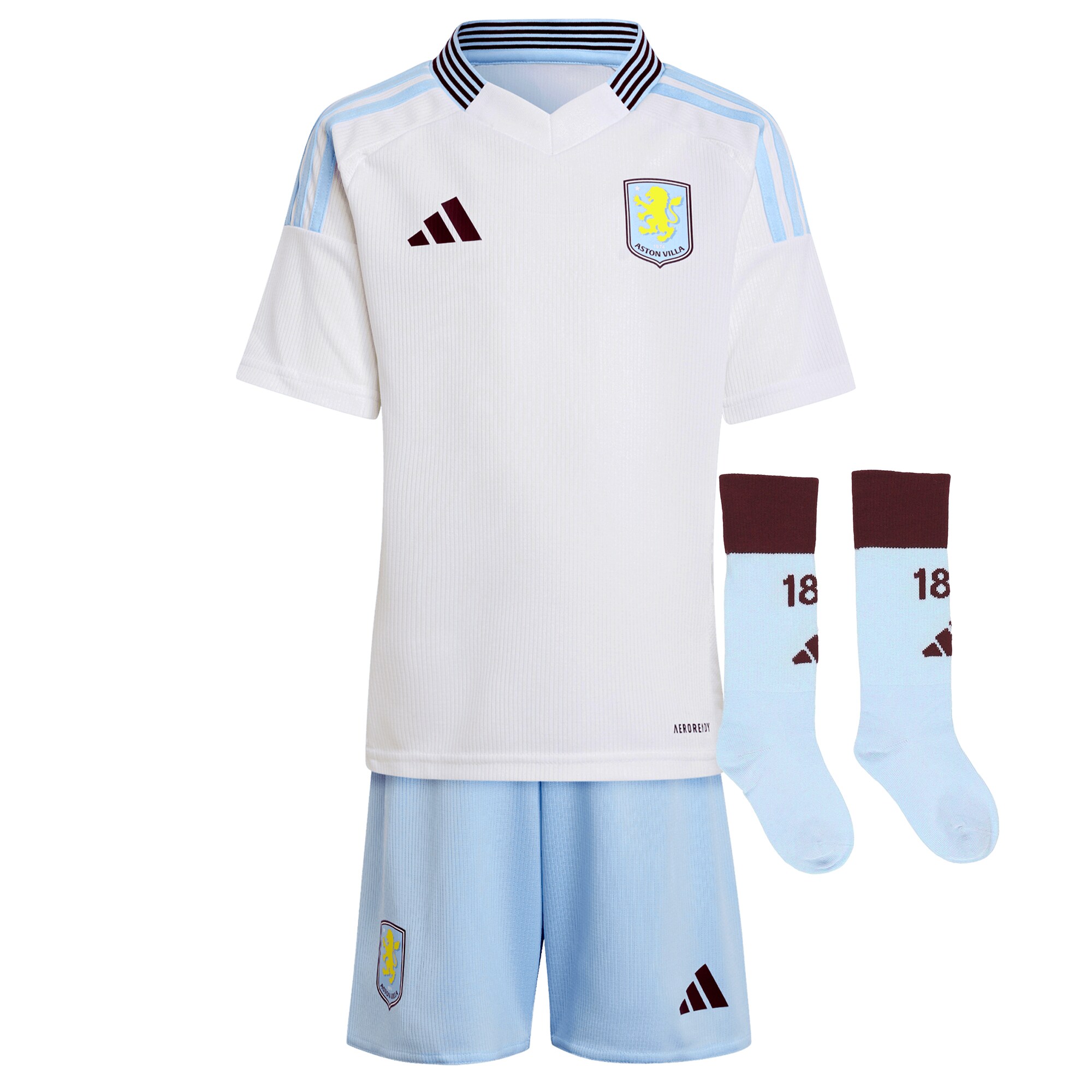 Explore the aston villa adidas away mini kit 2024-25 with malen 17 printing Collection of Aston Villa jerseys. Authentic, high-quality football shirts for every supporter, available worldwide.