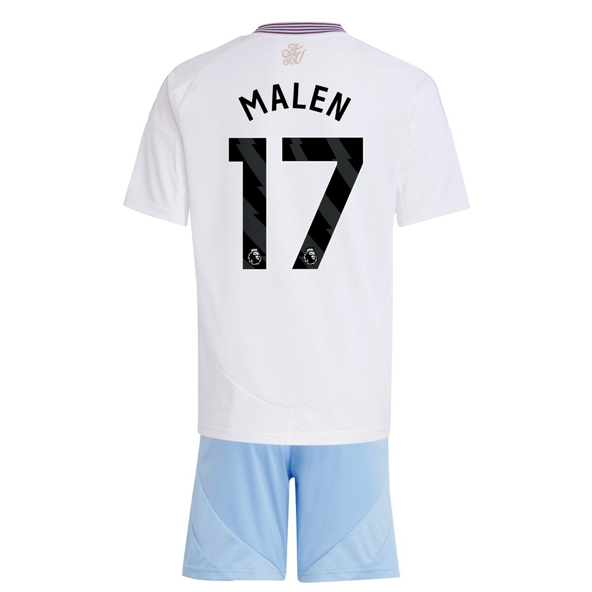 Explore the aston villa adidas away mini kit 2024-25 with malen 17 printing Collection of Aston Villa jerseys. Authentic, high-quality football shirts for every supporter, available worldwide.
