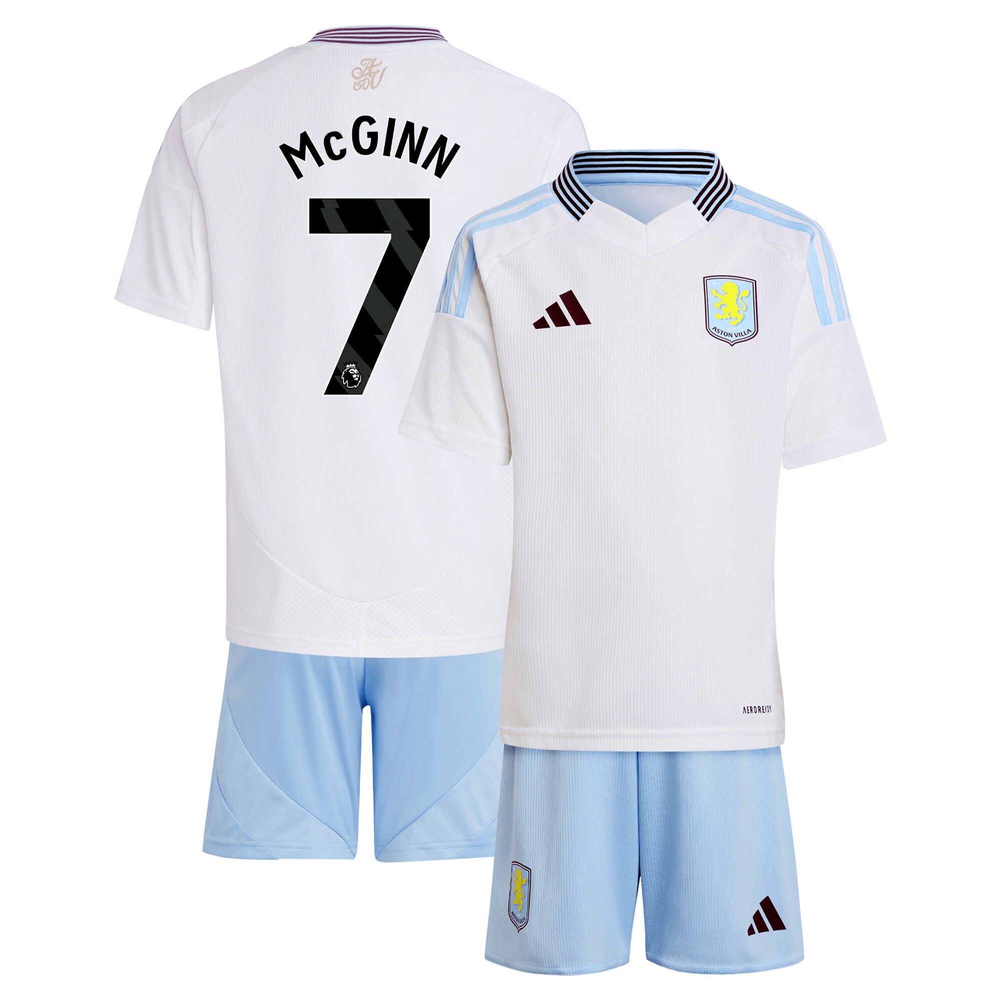 Explore the aston villa adidas away mini kit 2024-25 with mcginn 7 printing Collection of Aston Villa jerseys. Authentic, high-quality football shirts for every supporter, available worldwide.