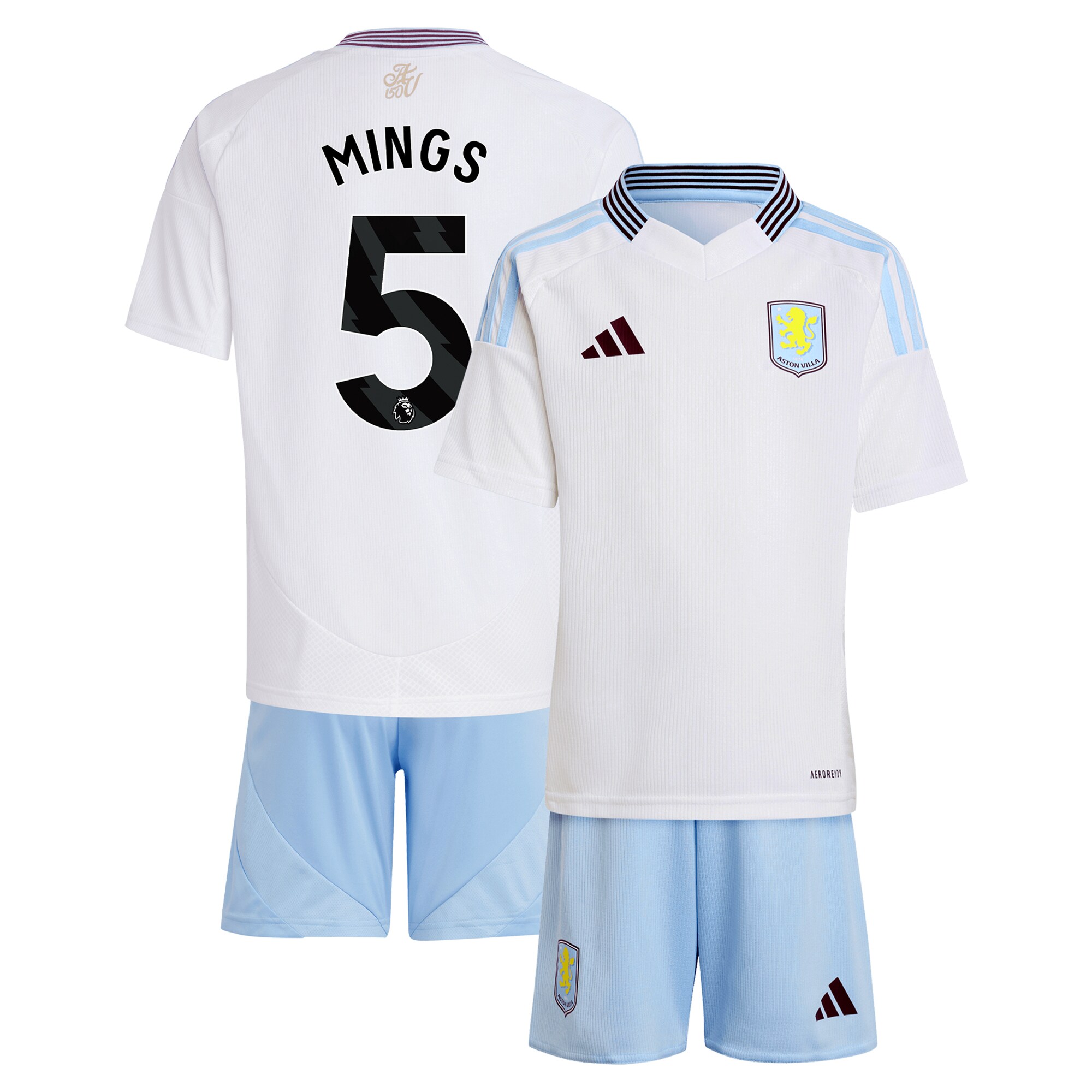 Explore the aston villa adidas away mini kit 2024-25 with mings 5 printing Collection of Aston Villa jerseys. Authentic, high-quality football shirts for every supporter, available worldwide.