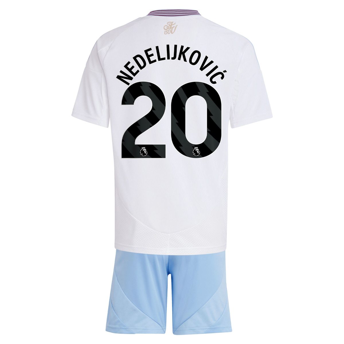 Explore the aston villa adidas away mini kit 2024-25 with nedeljković 20 printing Collection of Aston Villa jerseys. Authentic, high-quality football shirts for every supporter, available worldwide.
