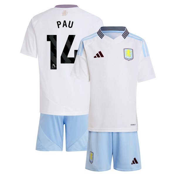 Explore the aston villa adidas away mini kit 2024-25 with pau 14 printing Collection of Aston Villa jerseys. Authentic, high-quality football shirts for every supporter, available worldwide.