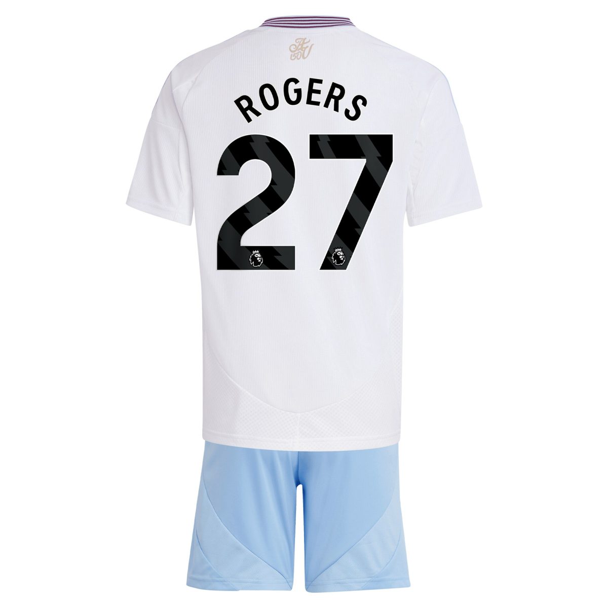 Explore the aston villa adidas away mini kit 2024-25 with rogers 27 printing Collection of Aston Villa jerseys. Authentic, high-quality football shirts for every supporter, available worldwide.