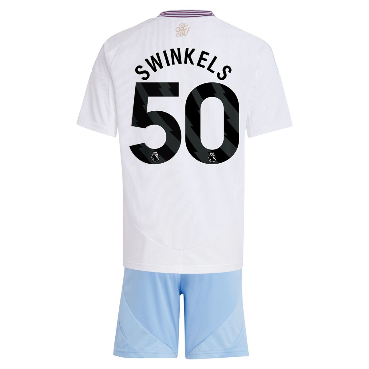 Explore the aston villa adidas away mini kit 2024-25 with swinkels 50 printing Collection of Aston Villa jerseys. Authentic, high-quality football shirts for every supporter, available worldwide.