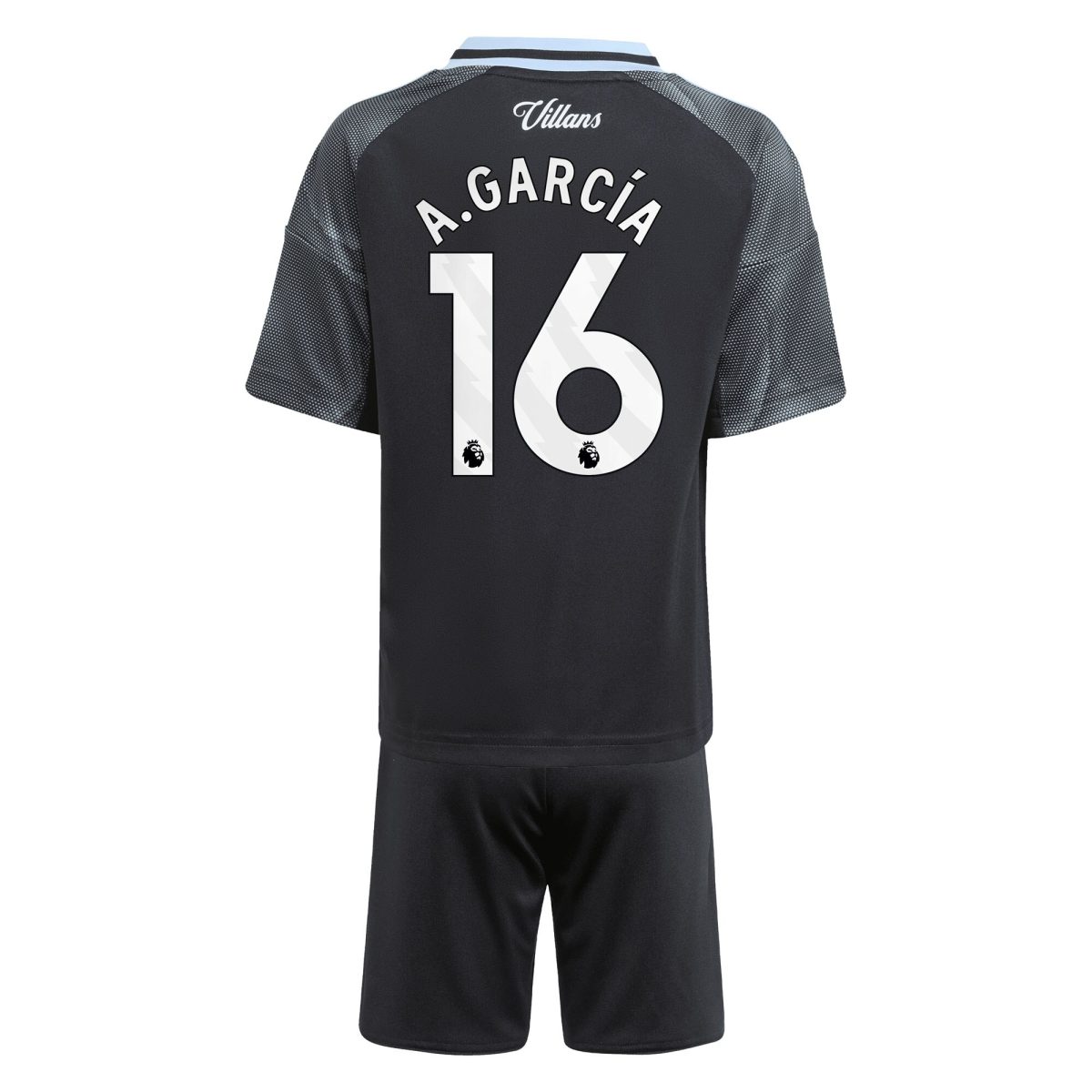 Explore the aston villa adidas away mini kit 2025-26 with a.garcía 16 printing Collection of Aston Villa jerseys. Authentic, high-quality football shirts for every supporter, available worldwide.