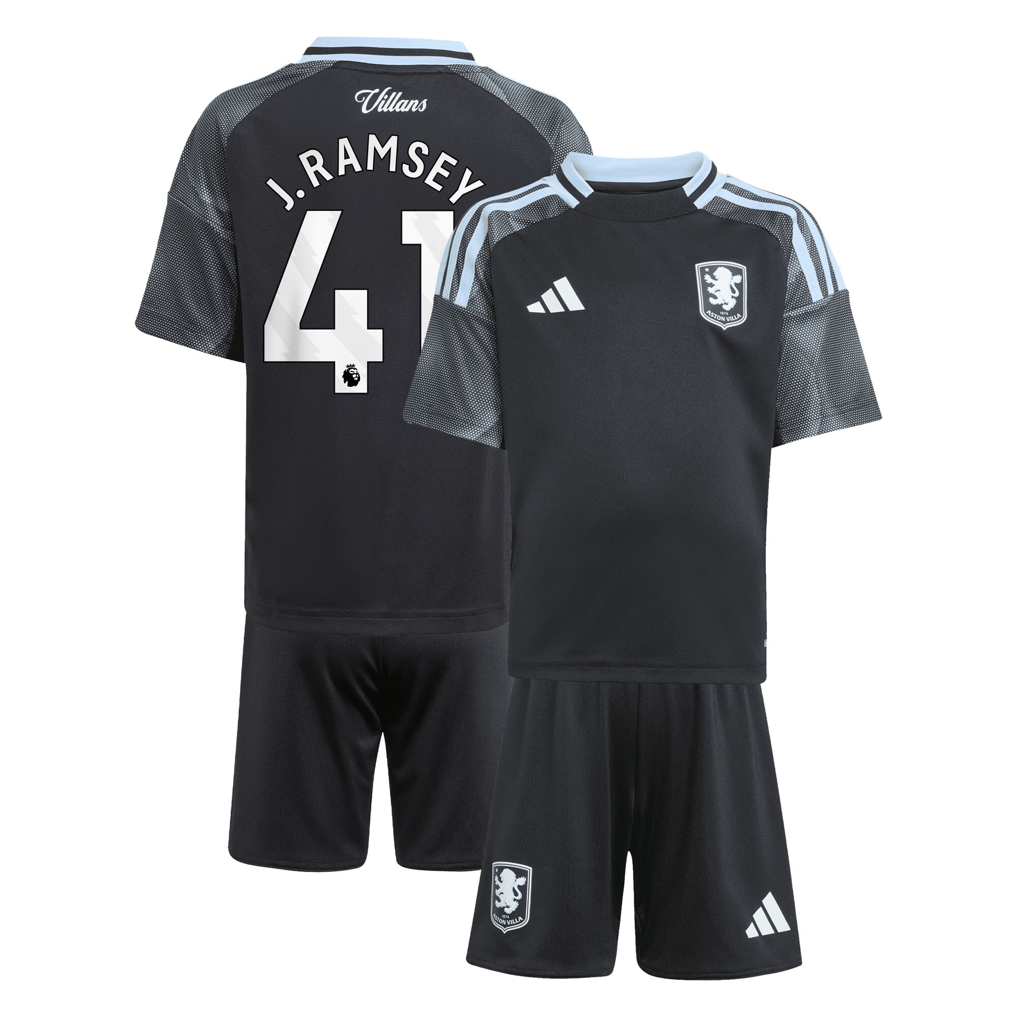 Explore the aston villa adidas away mini kit 2025-26 with j. ramsey 41 printing Collection of Aston Villa jerseys. Authentic, high-quality football shirts for every supporter, available worldwide.