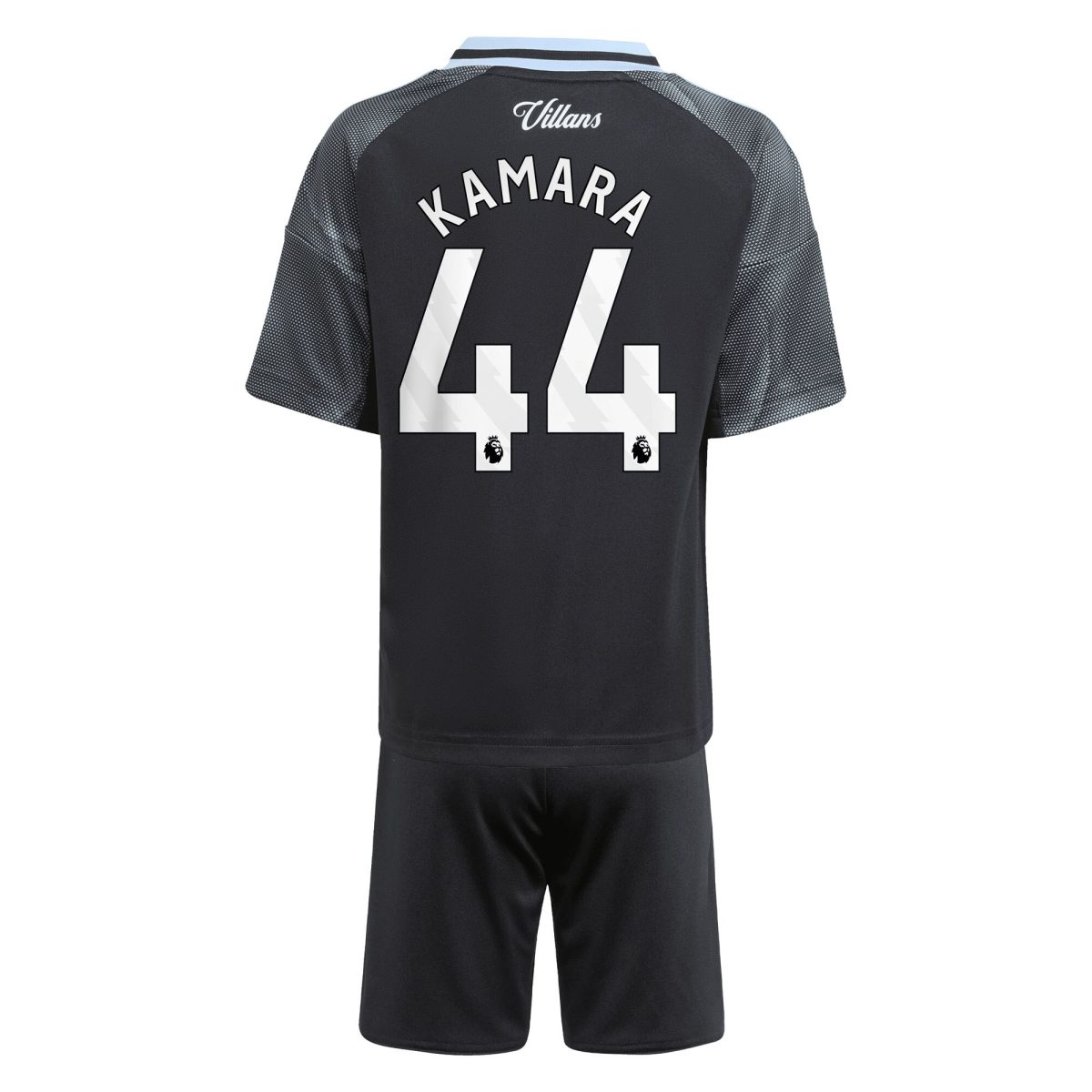 Explore the aston villa adidas away mini kit 2025-26 with kamara 44 printing Collection of Aston Villa jerseys. Authentic, high-quality football shirts for every supporter, available worldwide.