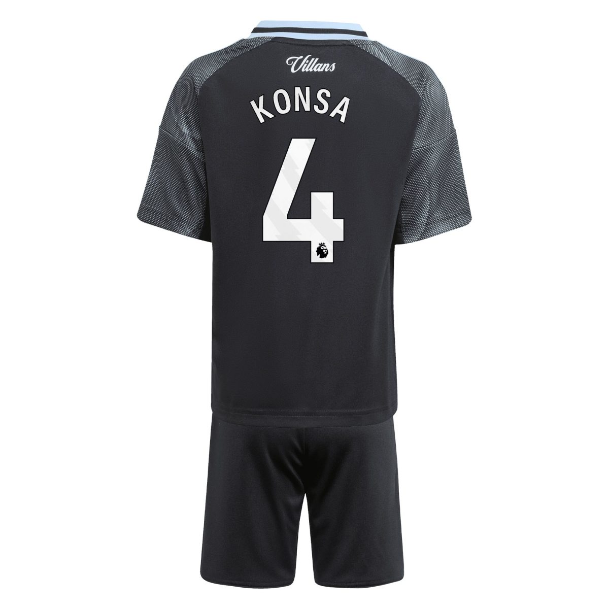 Explore the aston villa adidas away mini kit 2025-26 with konsa 4 printing Collection of Aston Villa jerseys. Authentic, high-quality football shirts for every supporter, available worldwide.