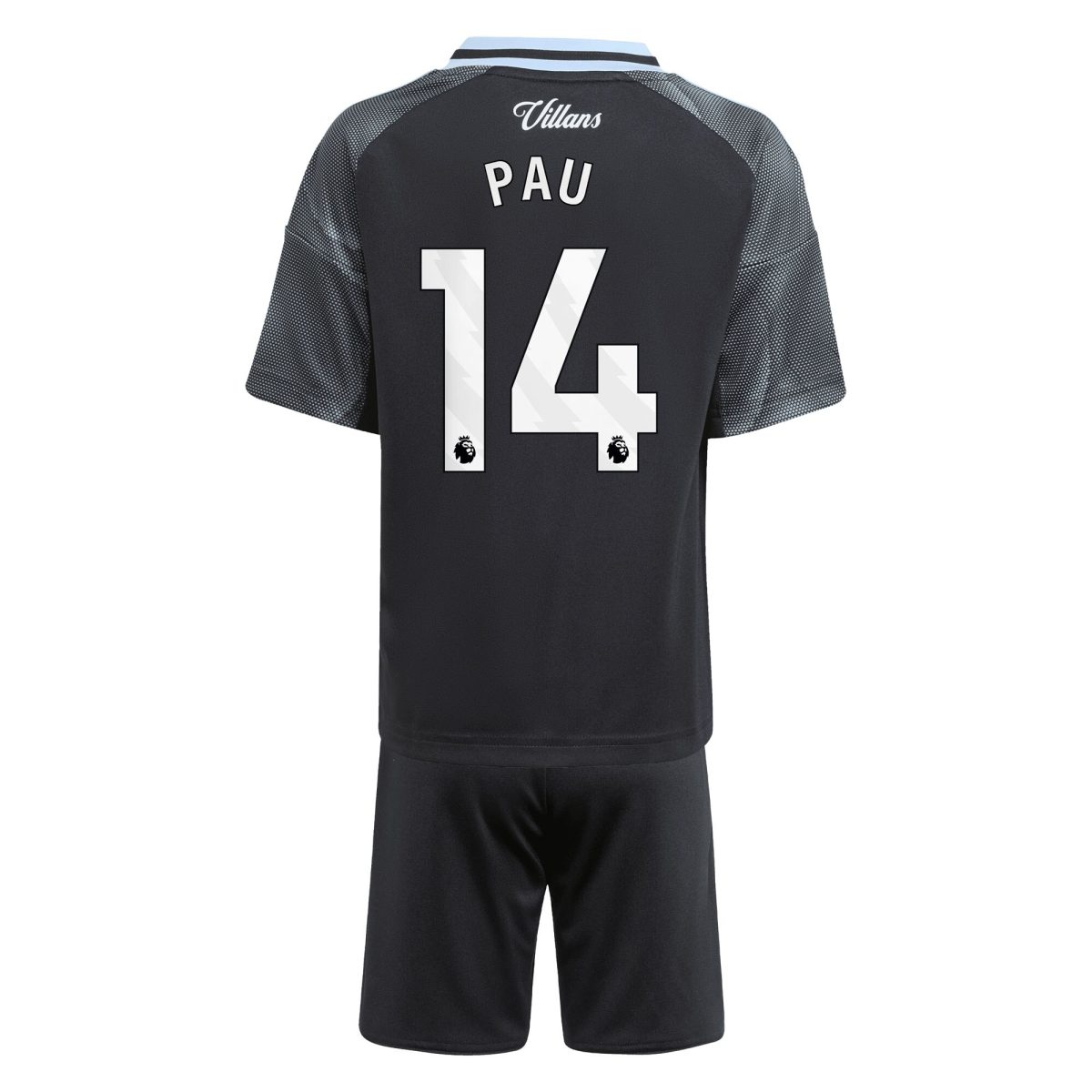 Explore the aston villa adidas away mini kit 2025-26 with pau 14 printing Collection of Aston Villa jerseys. Authentic, high-quality football shirts for every supporter, available worldwide.