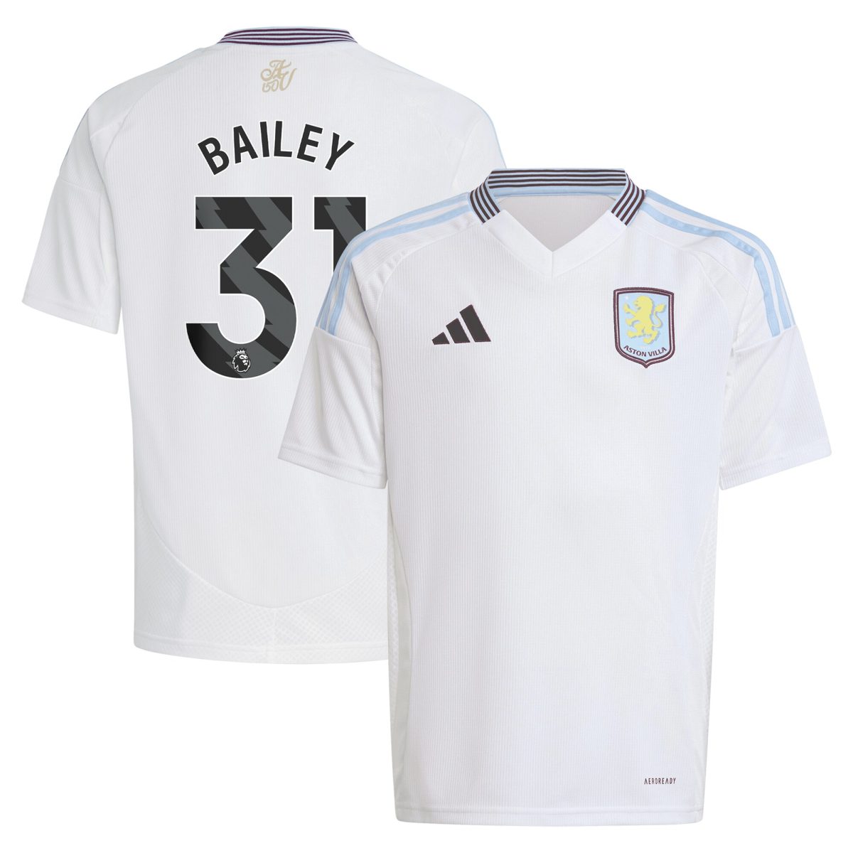 Explore the aston villa adidas away shirt 2024-25 – kids with bailey 31 printing Collection of Aston Villa jerseys. Authentic, high-quality football shirts for every supporter, available worldwide.