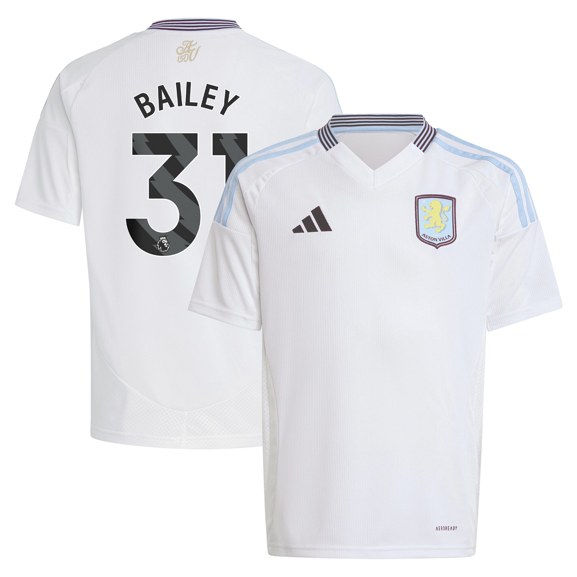 Explore the aston villa adidas away shirt 2024-25 – kids with bailey 31 printing Collection of Aston Villa jerseys. Authentic, high-quality football shirts for every supporter, available worldwide.