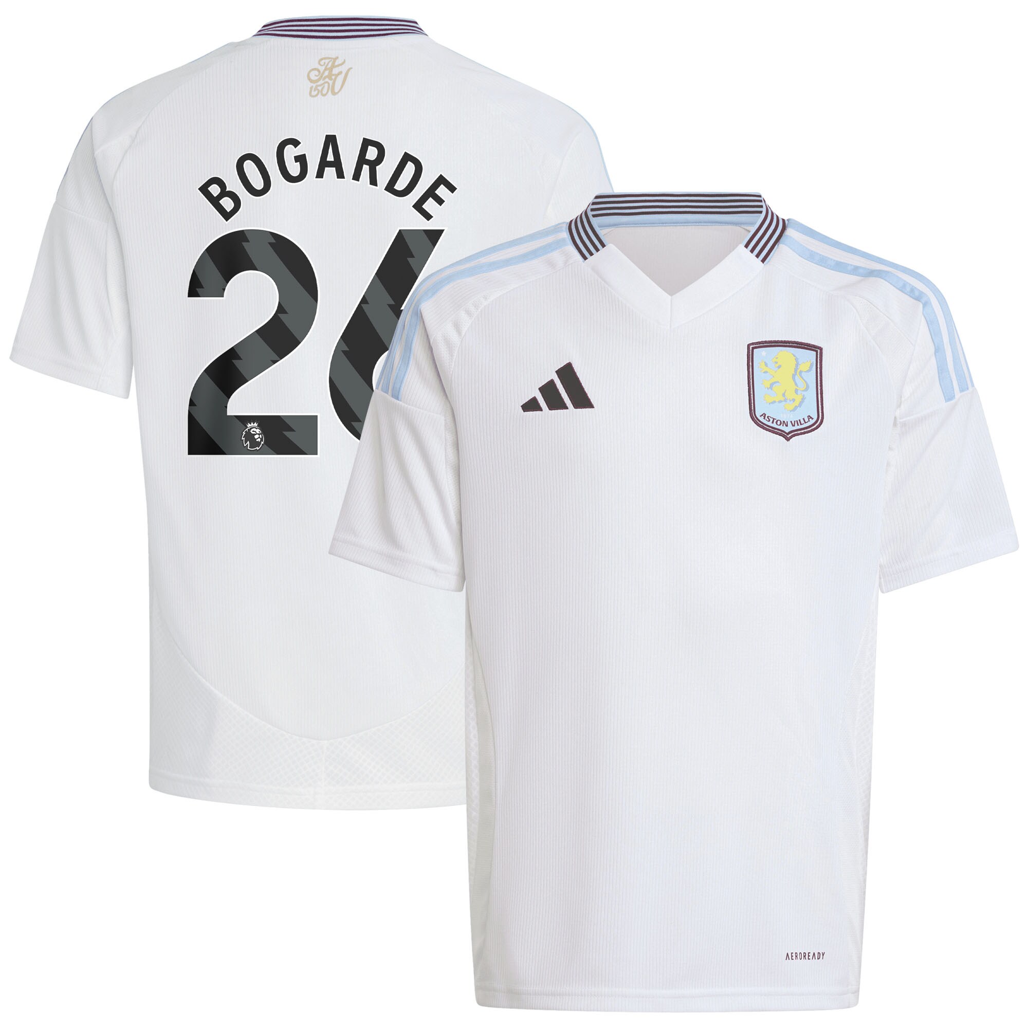 Explore the aston villa adidas away shirt 2024-25 – kids with bogarde 26 printing Collection of Aston Villa jerseys. Authentic, high-quality football shirts for every supporter, available worldwide.
