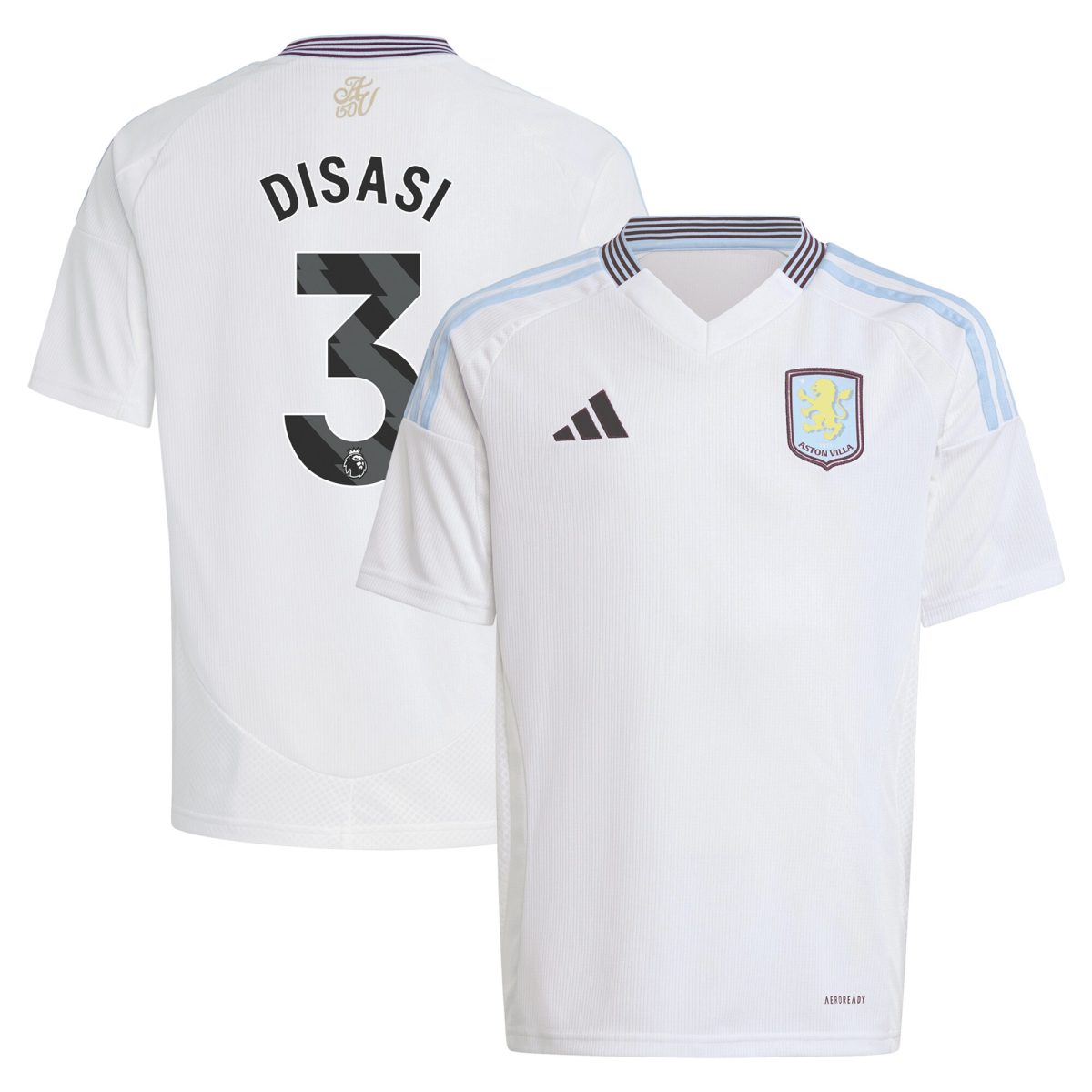 Explore the aston villa adidas away shirt 2024-25 – kids with disasi 3 printing Collection of Aston Villa jerseys. Authentic, high-quality football shirts for every supporter, available worldwide.
