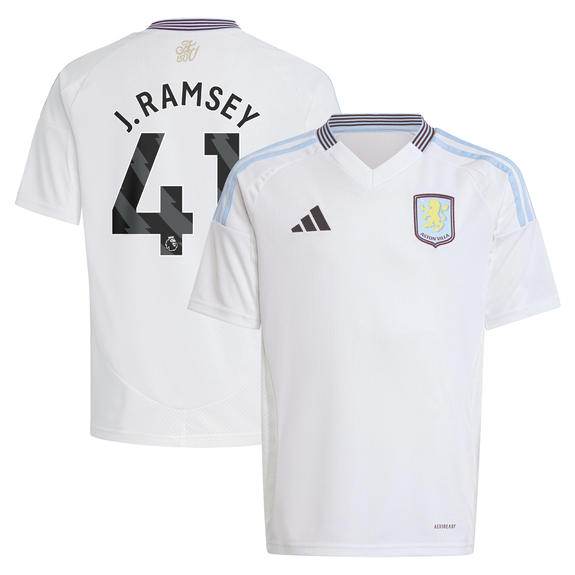 Explore the aston villa adidas away shirt 2024-25 – kids with j. ramsey 41 printing Collection of Aston Villa jerseys. Authentic, high-quality football shirts for every supporter, available worldwide.