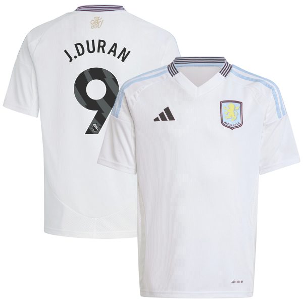 Explore the aston villa adidas away shirt 2024-25 – kids with j.duran 9 printing Collection of Aston Villa jerseys. Authentic, high-quality football shirts for every supporter, available worldwide.
