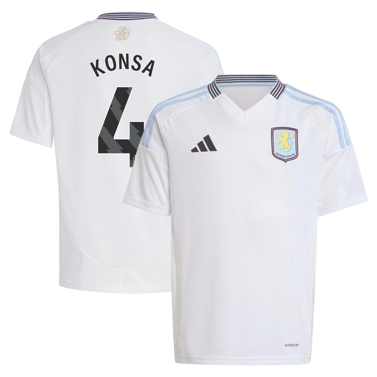 Explore the aston villa adidas away shirt 2024-25 – kids with konsa 4 printing Collection of Aston Villa jerseys. Authentic, high-quality football shirts for every supporter, available worldwide.
