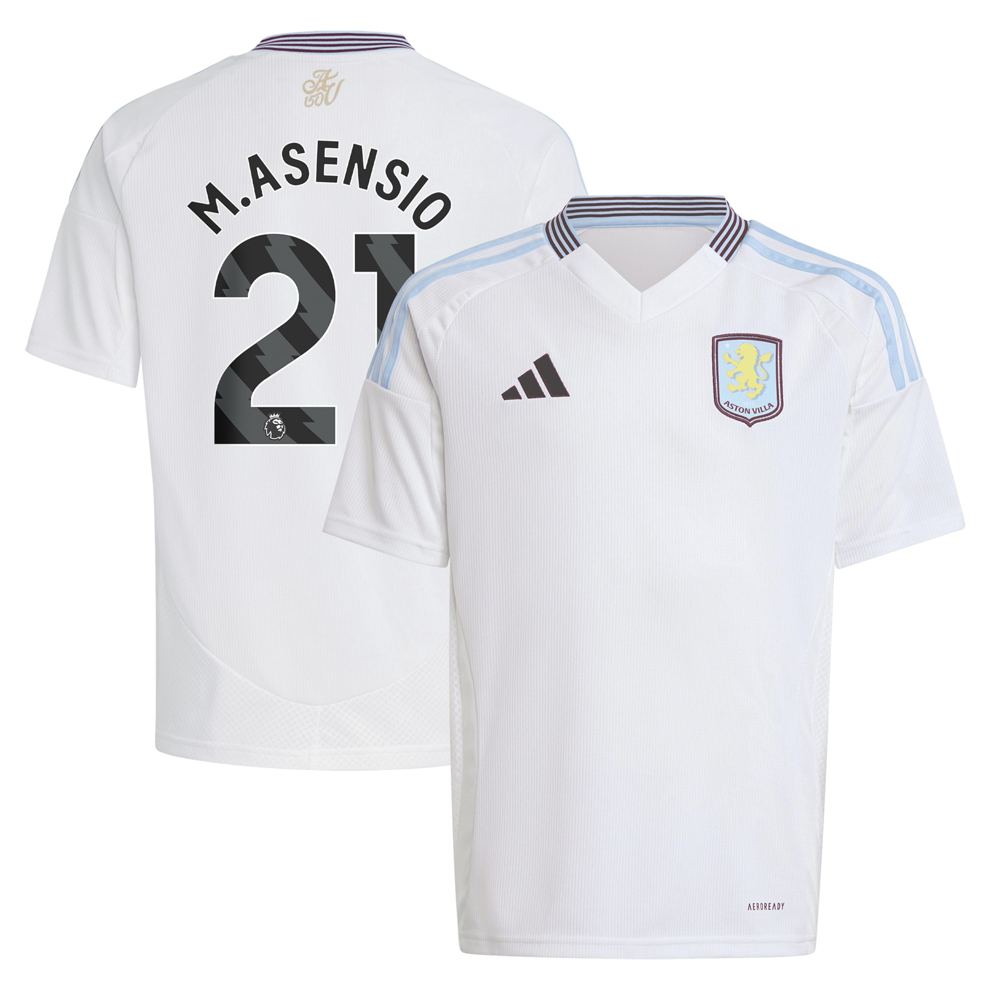 Explore the aston villa adidas away shirt 2024-25 – kids with m.asensio 21 printing Collection of Aston Villa jerseys. Authentic, high-quality football shirts for every supporter, available worldwide.
