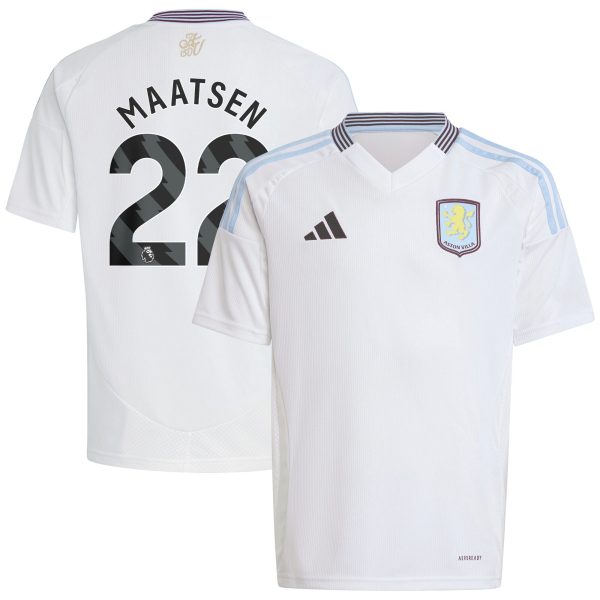 Explore the aston villa adidas away shirt 2024-25 – kids with maatsen 22 printing Collection of Aston Villa jerseys. Authentic, high-quality football shirts for every supporter, available worldwide.