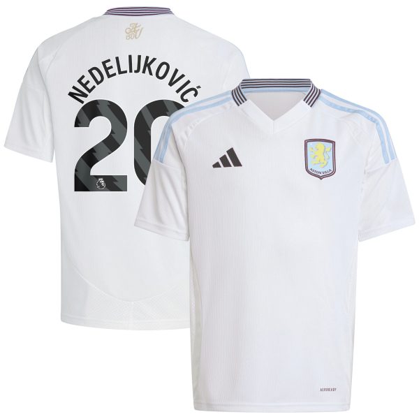 Explore the aston villa adidas away shirt 2024-25 – kids with nedeljković 20 printing Collection of Aston Villa jerseys. Authentic, high-quality football shirts for every supporter, available worldwide.