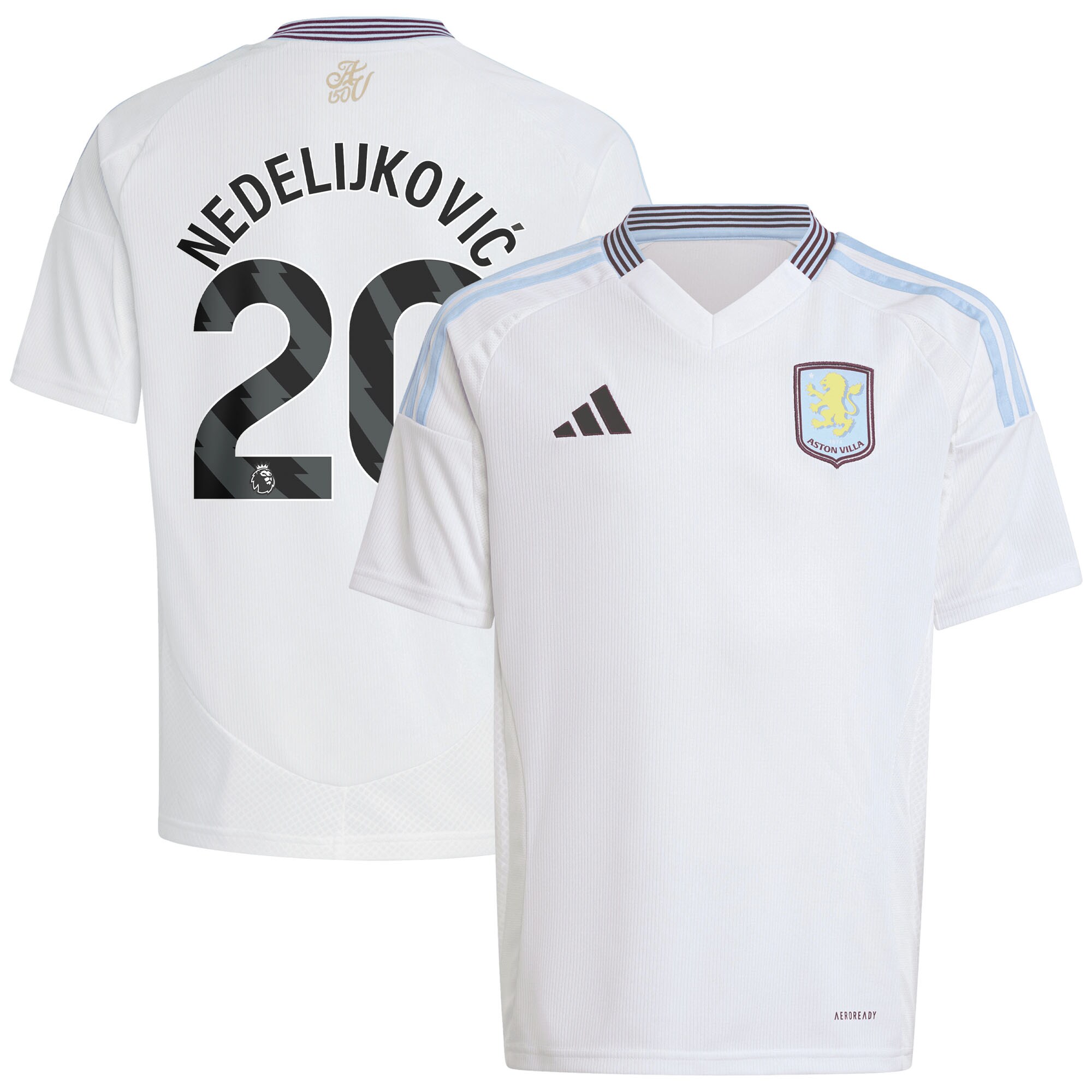 Explore the aston villa adidas away shirt 2024-25 – kids with nedeljković 20 printing Collection of Aston Villa jerseys. Authentic, high-quality football shirts for every supporter, available worldwide.