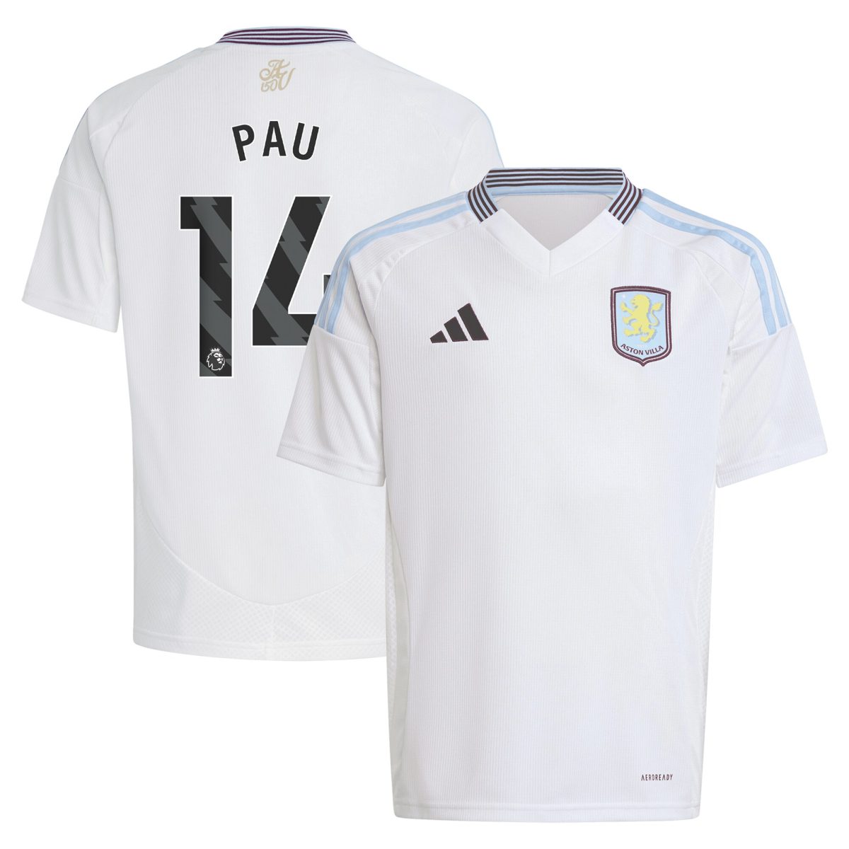 Explore the aston villa adidas away shirt 2024-25 – kids with pau 14 printing Collection of Aston Villa jerseys. Authentic, high-quality football shirts for every supporter, available worldwide.