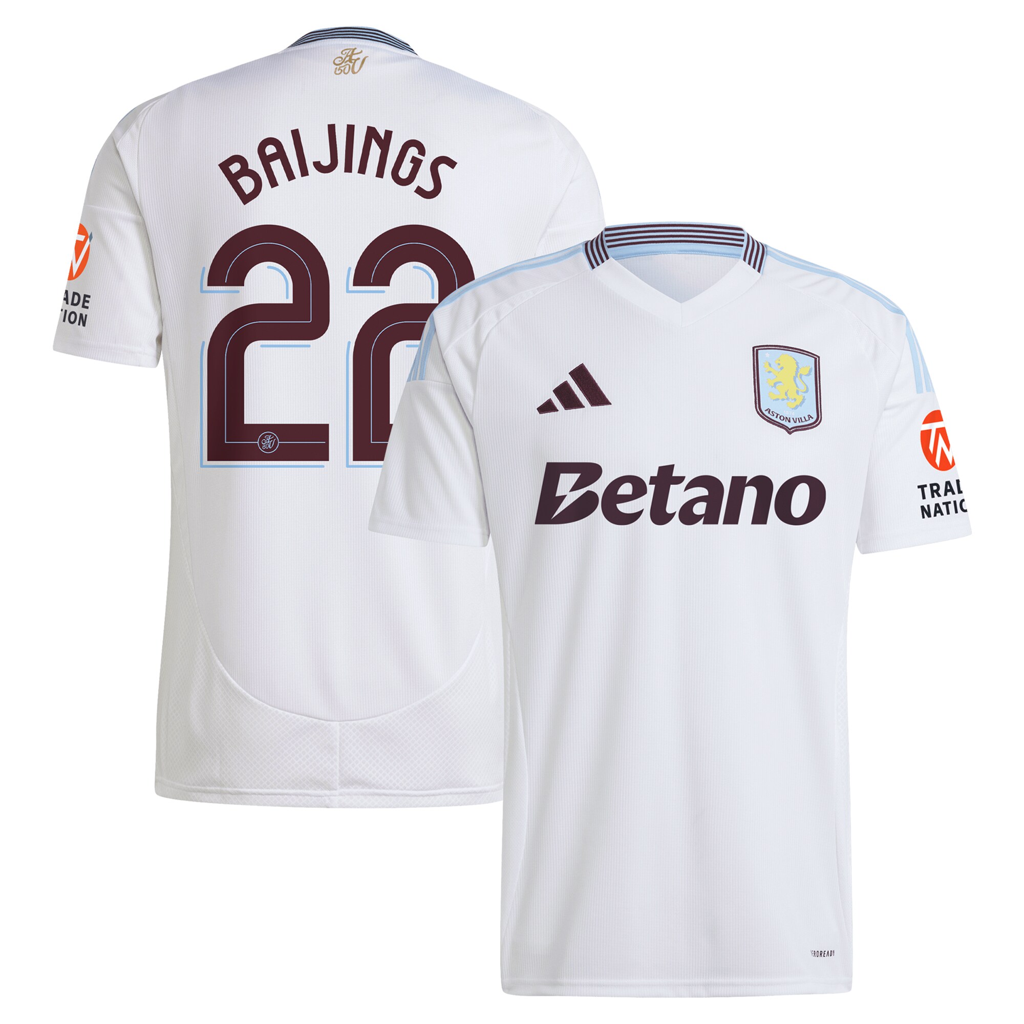 Explore the aston villa adidas away shirt 2024-25 with baijings 22 cup printing Collection of Aston Villa jerseys. Authentic, high-quality football shirts for every supporter, available worldwide.