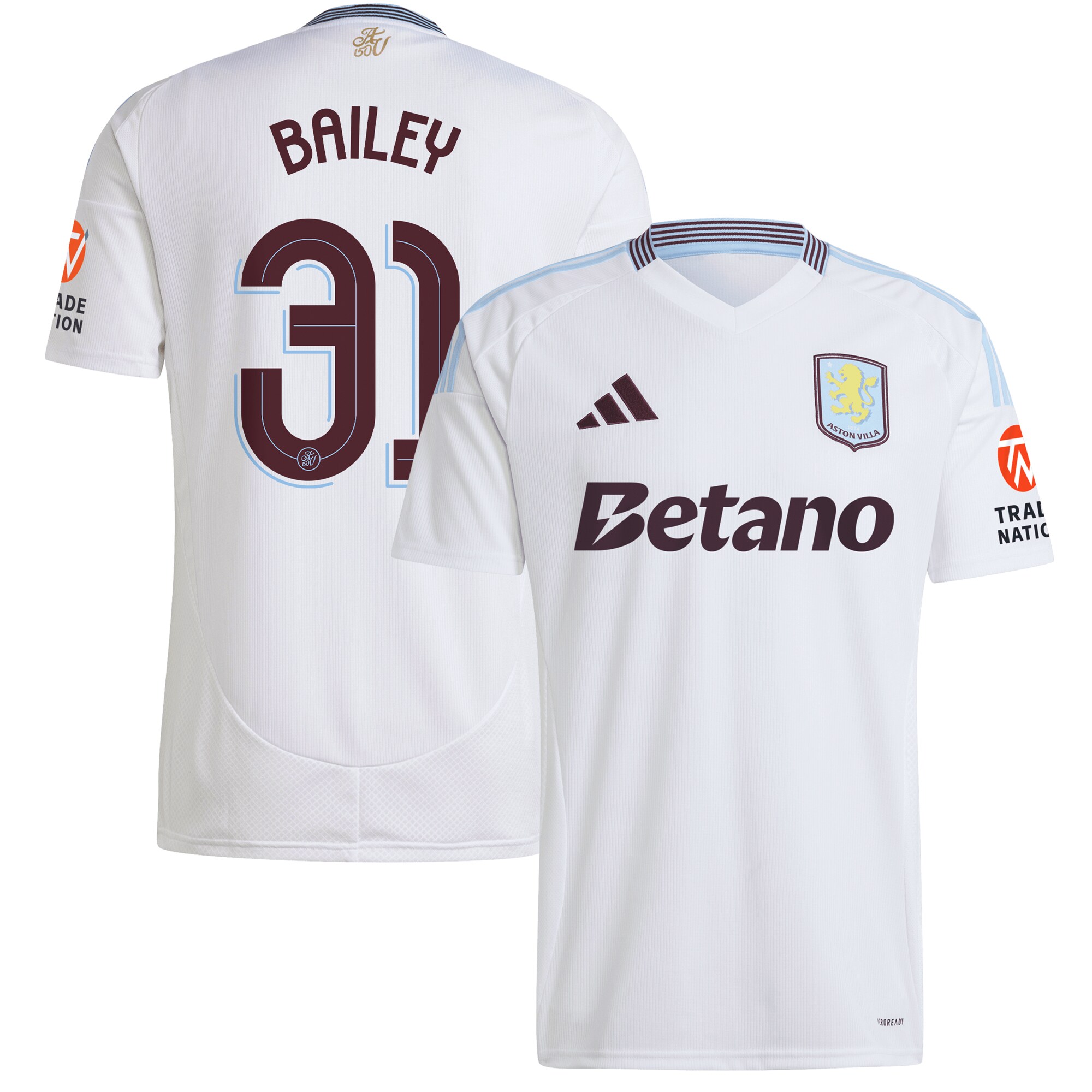 Explore the aston villa adidas away shirt 2024-25 with bailey 31 cup printing Collection of Aston Villa jerseys. Authentic, high-quality football shirts for every supporter, available worldwide.