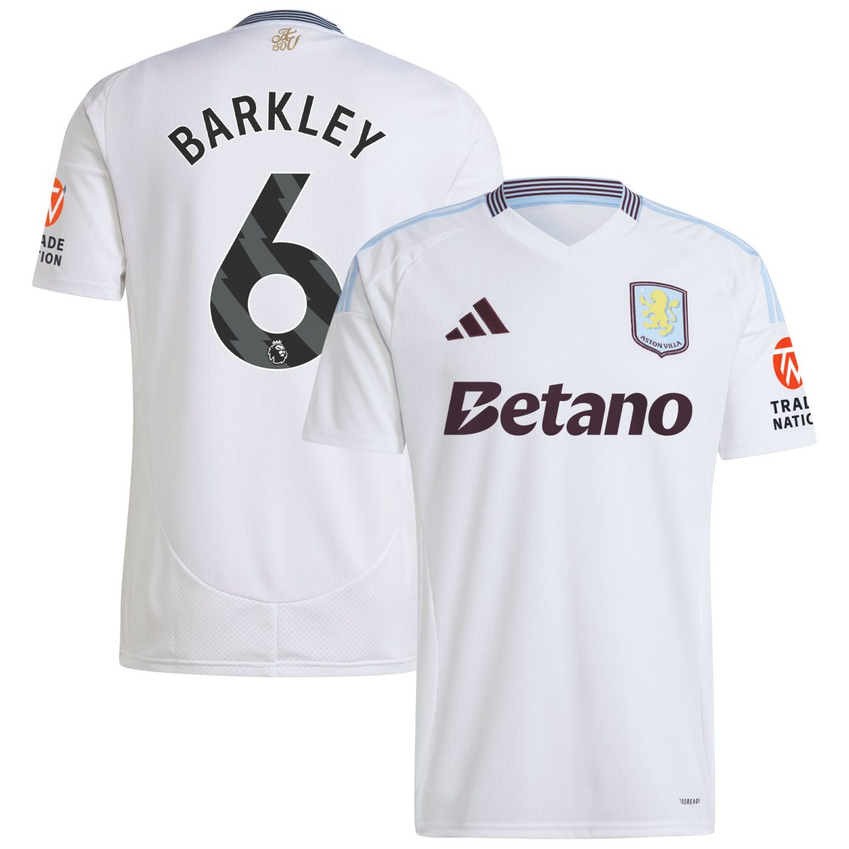 Explore the aston villa adidas away shirt 2024-25 with barkley 6 printing Collection of Aston Villa jerseys. Authentic, high-quality football shirts for every supporter, available worldwide.