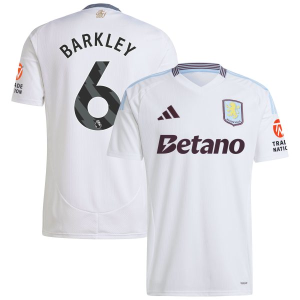 Explore the aston villa adidas away shirt 2024-25 with barkley 6 printing Collection of Aston Villa jerseys. Authentic, high-quality football shirts for every supporter, available worldwide.