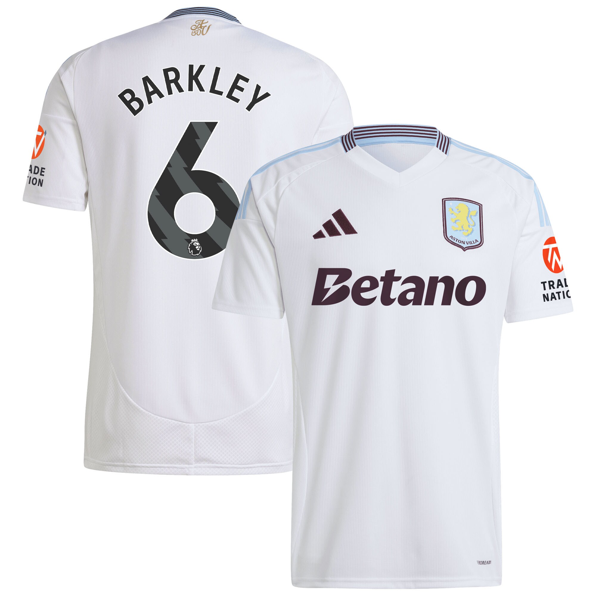 Explore the aston villa adidas away shirt 2024-25 with barkley 6 printing Collection of Aston Villa jerseys. Authentic, high-quality football shirts for every supporter, available worldwide.