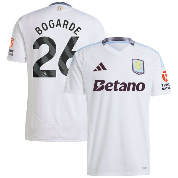 Explore the aston villa adidas away shirt 2024-25 with bogarde 26 printing Collection of Aston Villa jerseys. Authentic, high-quality football shirts for every supporter, available worldwide.