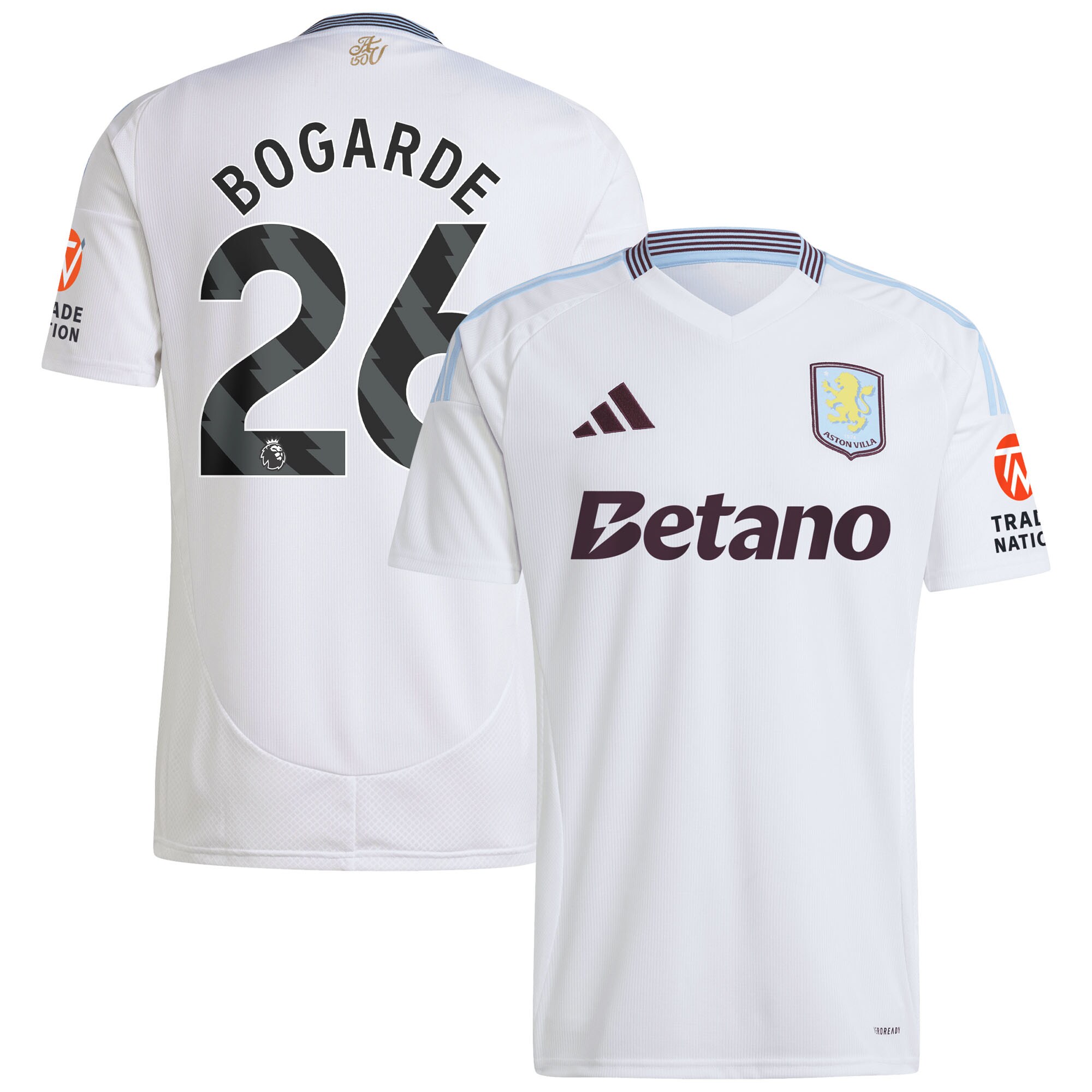 Explore the aston villa adidas away shirt 2024-25 with bogarde 26 printing Collection of Aston Villa jerseys. Authentic, high-quality football shirts for every supporter, available worldwide.