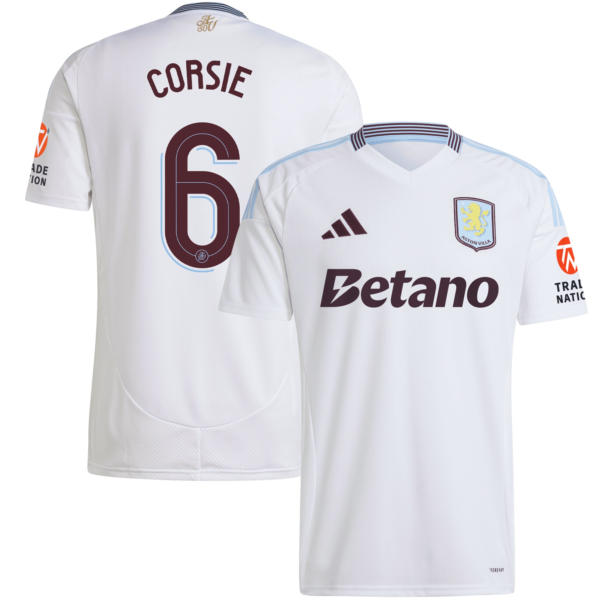 Explore the aston villa adidas away shirt 2024-25 with corsie 6 cup printing Collection of Aston Villa jerseys. Authentic, high-quality football shirts for every supporter, available worldwide.