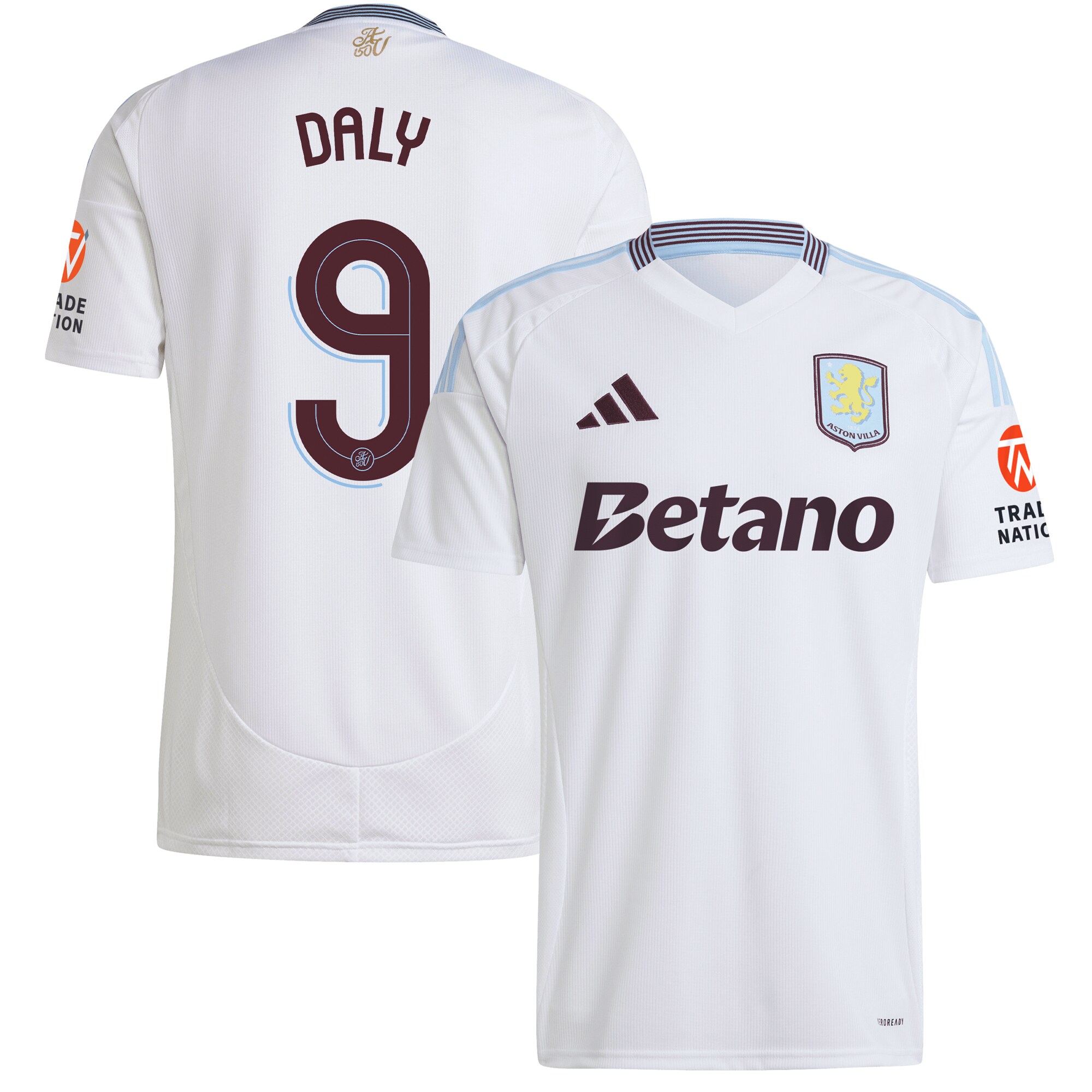 Explore the aston villa adidas away shirt 2024-25 with daly 9 cup printing Collection of Aston Villa jerseys. Authentic, high-quality football shirts for every supporter, available worldwide.