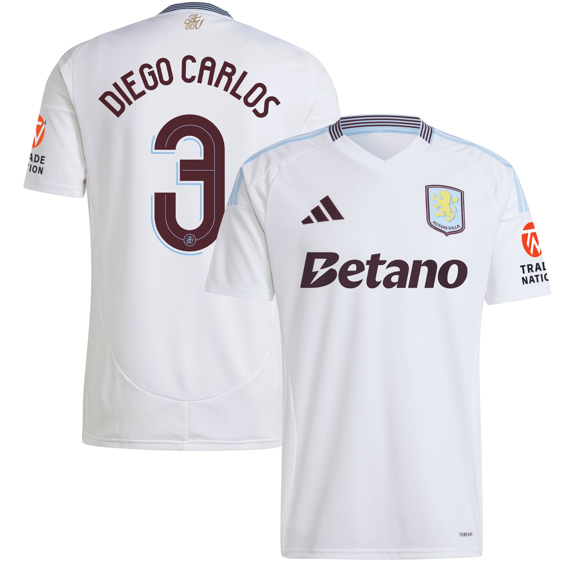 Explore the aston villa adidas away shirt 2024-25 with diego carlos 3 cup printing Collection of Aston Villa jerseys. Authentic, high-quality football shirts for every supporter, available worldwide.