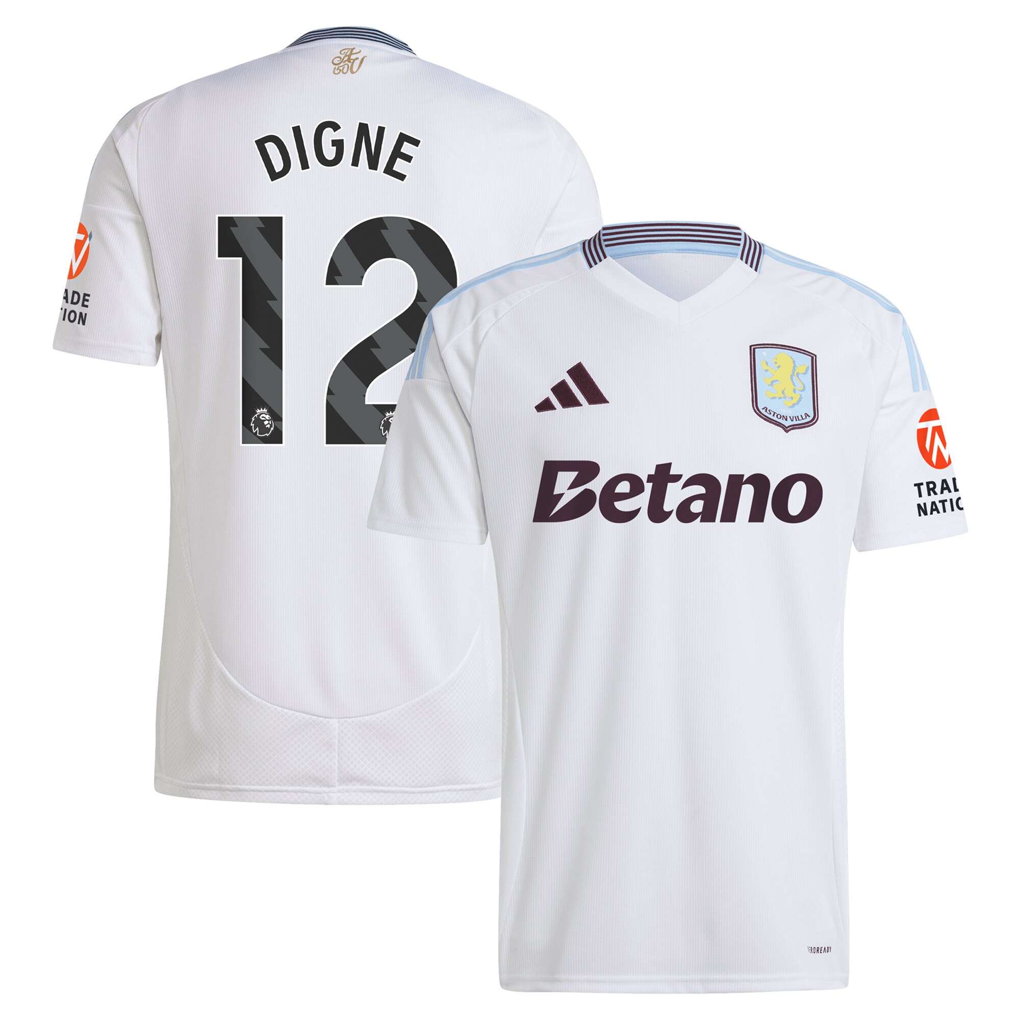 Explore the aston villa adidas away shirt 2024-25 with digne 12 printing Collection of Aston Villa jerseys. Authentic, high-quality football shirts for every supporter, available worldwide.