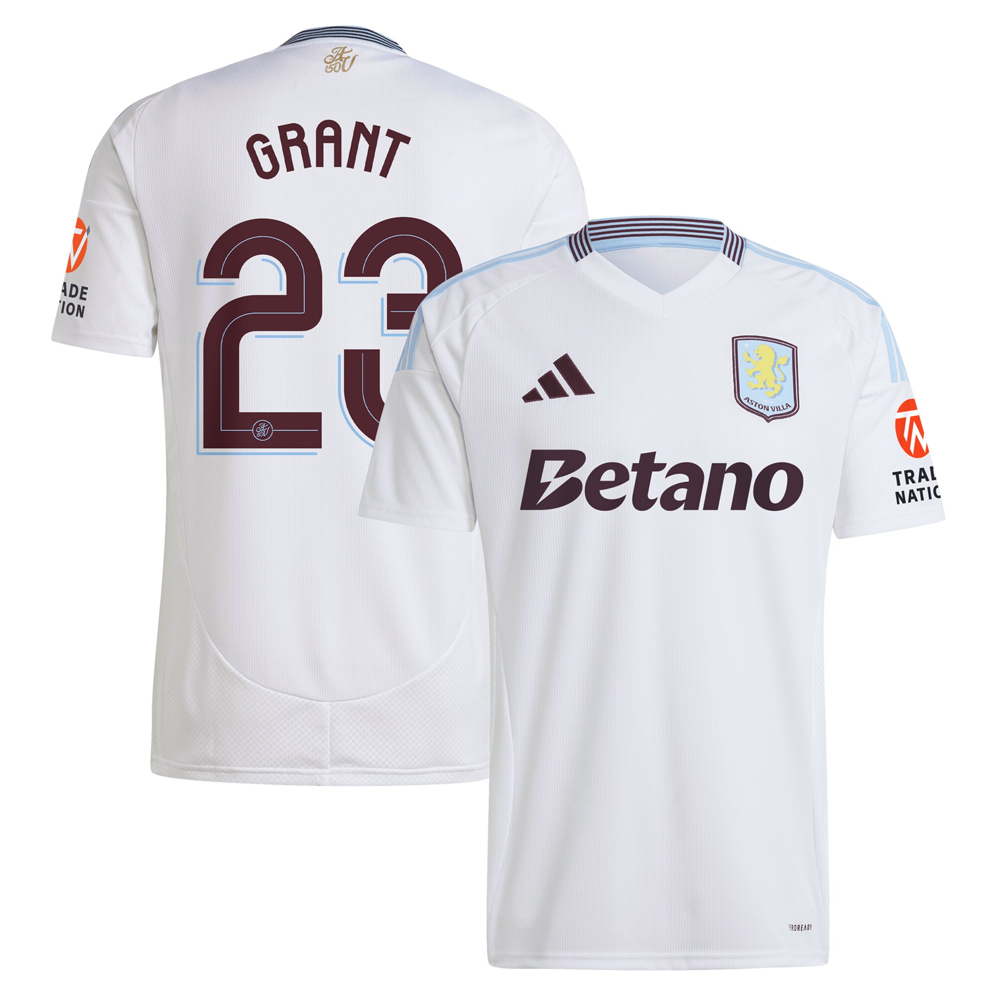 Explore the aston villa adidas away shirt 2024-25 with grant 23 cup printing Collection of Aston Villa jerseys. Authentic, high-quality football shirts for every supporter, available worldwide.